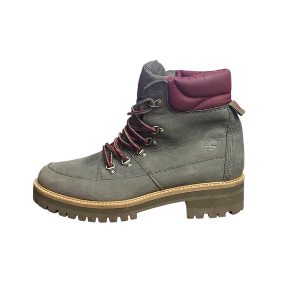 Timberland Womens Courmayeur Waterproof Hiker Boots Olive Red / Burgundy Sz 11 - Picture 13 of 15